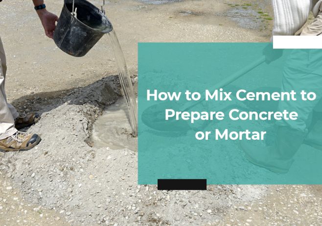 how to mix cement